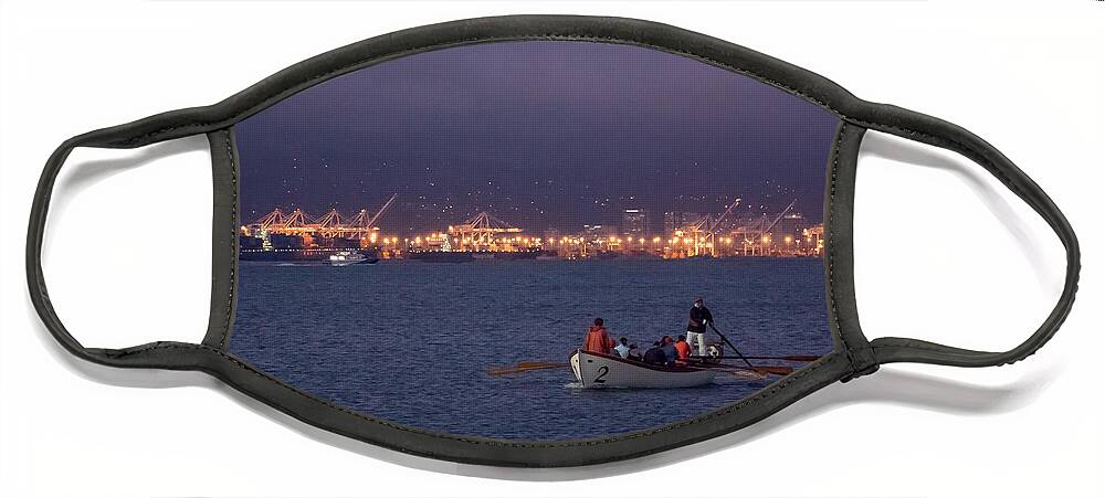Boating Face Mask featuring the photograph Night Boating on San Francisco Bay by Derek Dean