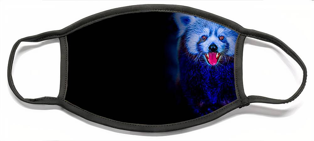 Animals Face Mask featuring the photograph Night Panda by Rikk Flohr