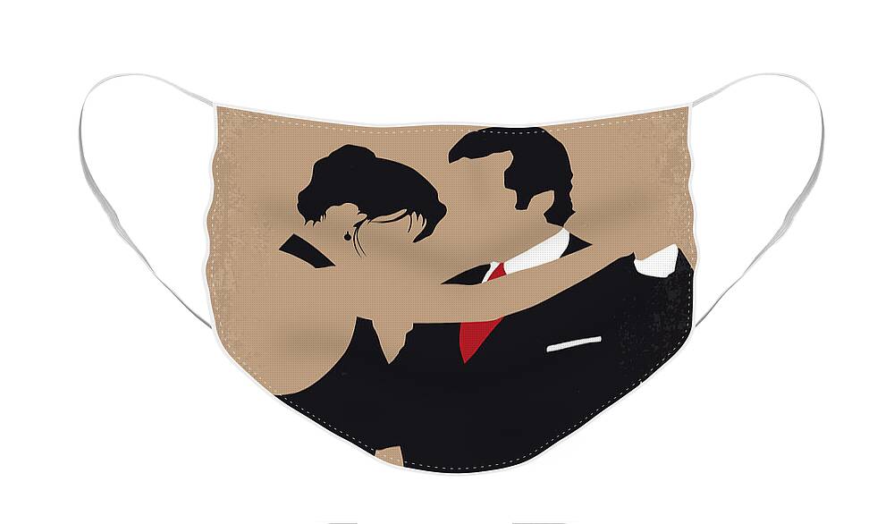 Scent Face Mask featuring the digital art No888 My Scent of a Woman minimal movie poster by Chungkong Art