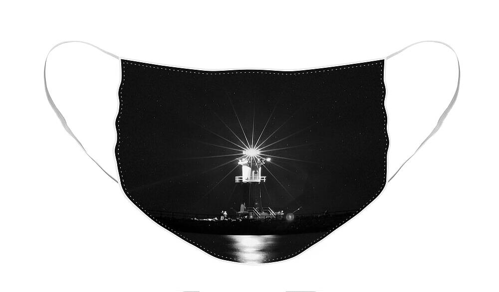 Nocturnal Lighting On The Baltic Sea Face Mask featuring the photograph Nocturnal Lighting on the Baltic Sea by Silva Wischeropp