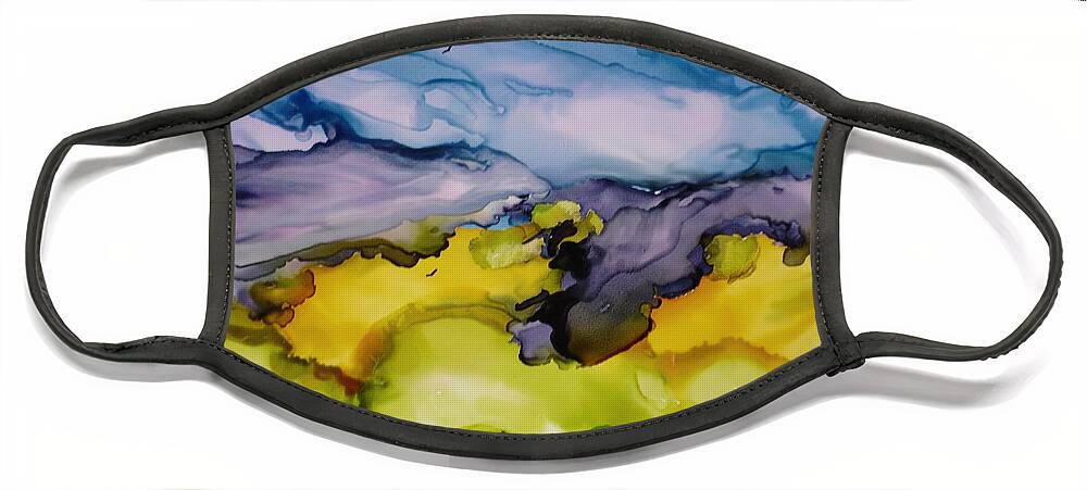 Landscape Face Mask featuring the painting Ocean View by Susan Kubes