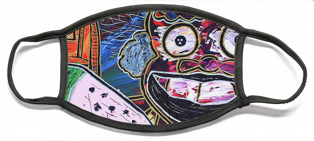 Painting - Acrylic Face Mask featuring the painting Old Boy Ben by Odalo Wasikhongo