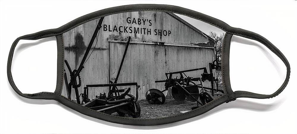 Blacksmith Face Mask featuring the photograph Old Frisco Blacksmith Shop by Nicole Lloyd