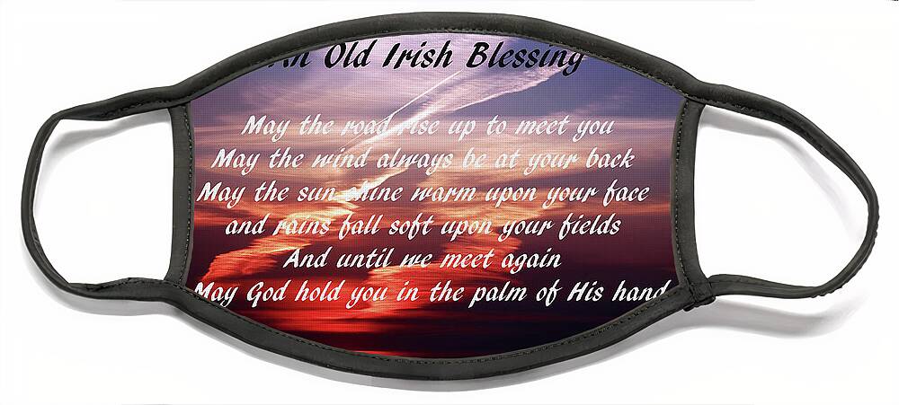 Placard Face Mask featuring the photograph Old Irish Blessing #4 by Aidan Moran