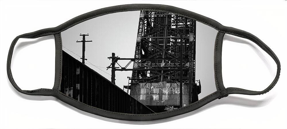 Railroad Face Mask featuring the photograph Old RR Bridge Providence RI by David Gordon