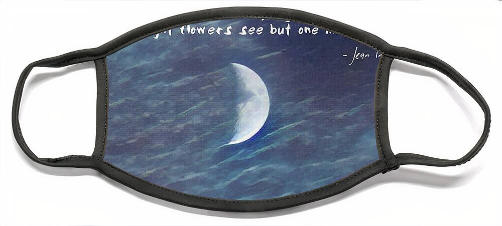 One Moon Face Mask featuring the photograph One Moon by Jackson Pearson