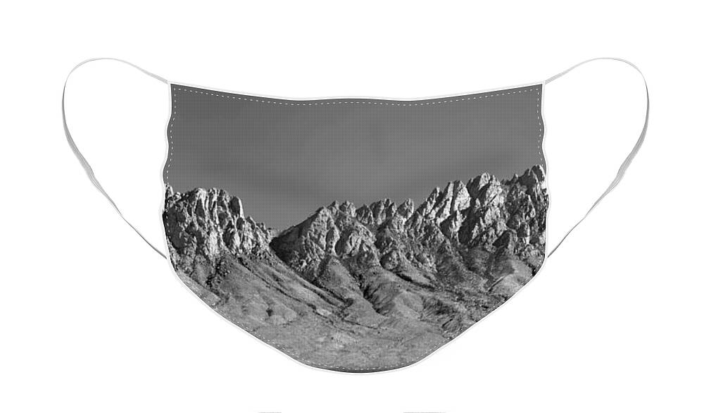 Panorama Face Mask featuring the photograph 214878-Organ Mountains Panorama   by Ed Cooper Photography