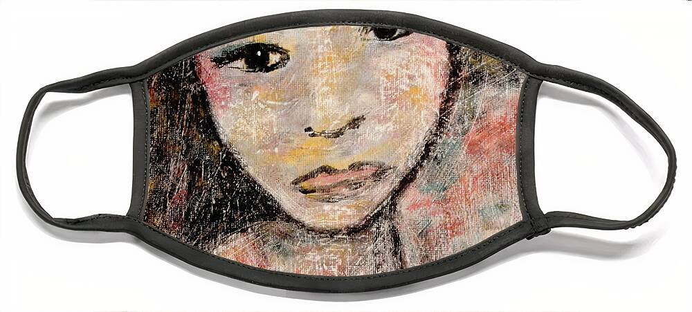 Orphan Face Mask featuring the painting Orphan by Natalie Holland
