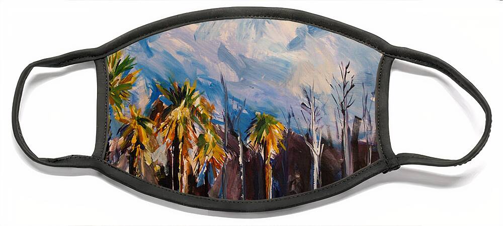  Face Mask featuring the painting Ossabaw Clouds by John Gholson