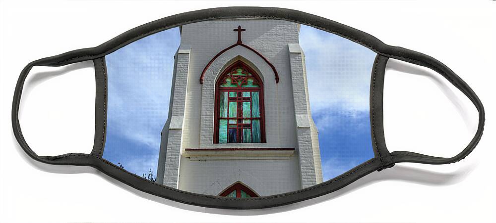 Christian Face Mask featuring the photograph Our Lady of Refuge Church by Debra Martz