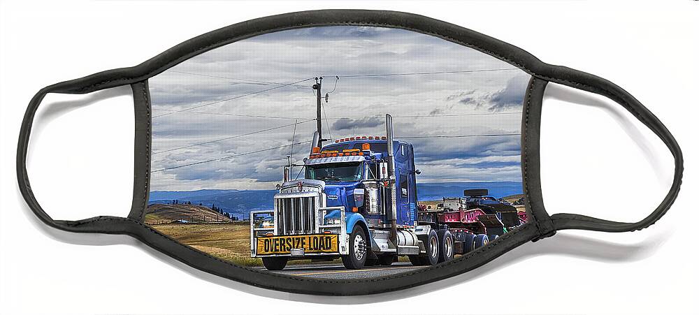 Trucks Face Mask featuring the photograph Oversize Load by Theresa Tahara