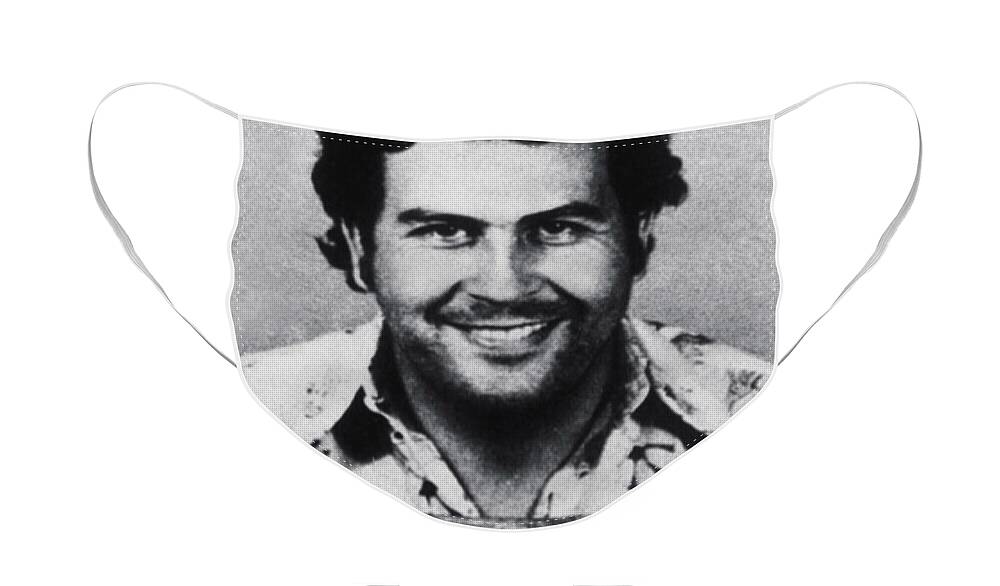 Pablo Escobar Face Mask featuring the photograph Pablo Escobar Mug Shot 1991 Vertical by Tony Rubino