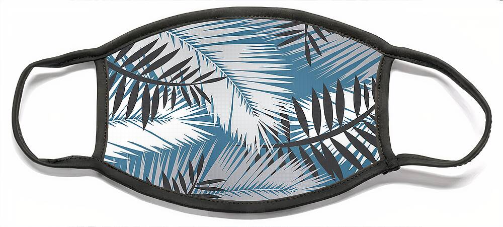 Summer Face Mask featuring the digital art Palm Trees 10 by Mark Ashkenazi