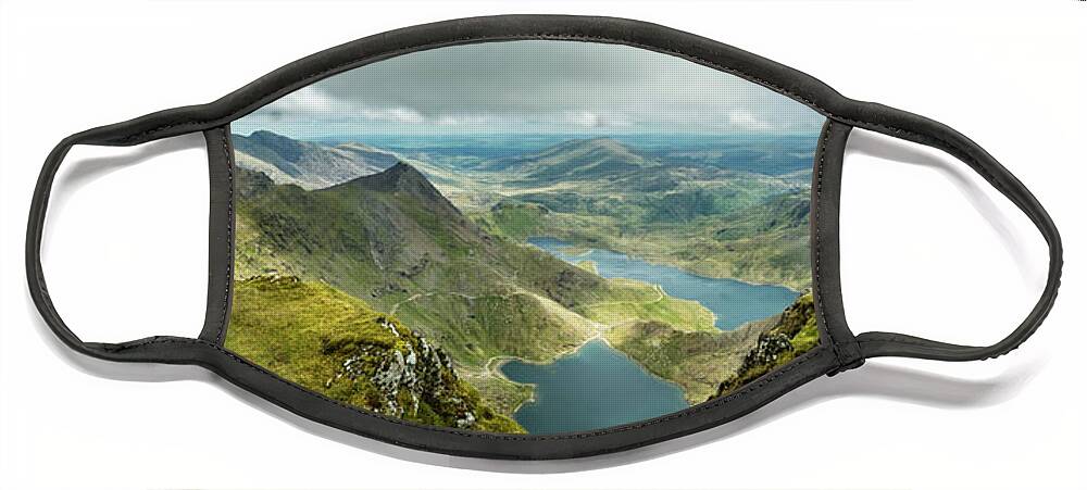 Snowdon Face Mask featuring the photograph Pano Snowdonia by Nick Bywater