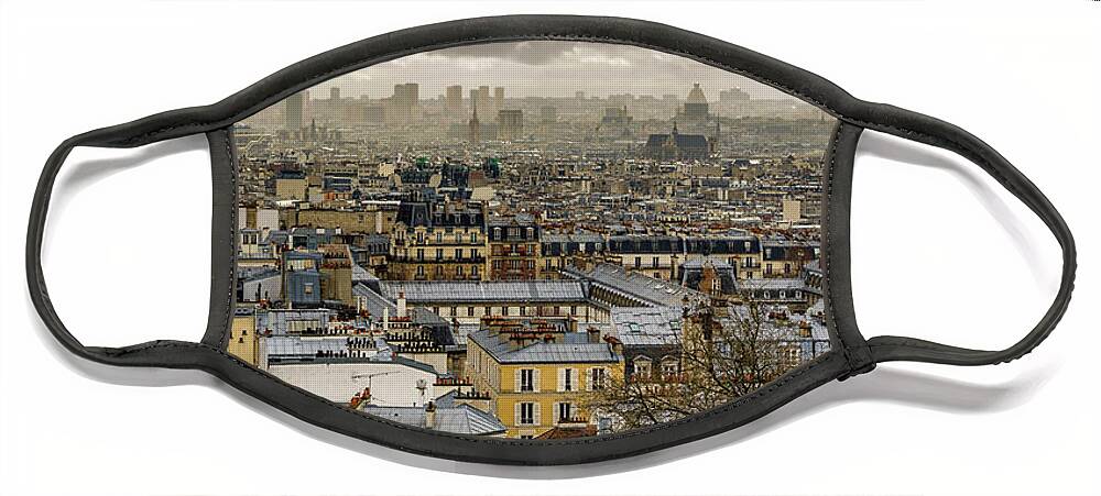 Basilica Face Mask featuring the photograph Paris as Seen from the Sacre-Coeur by Pablo Lopez