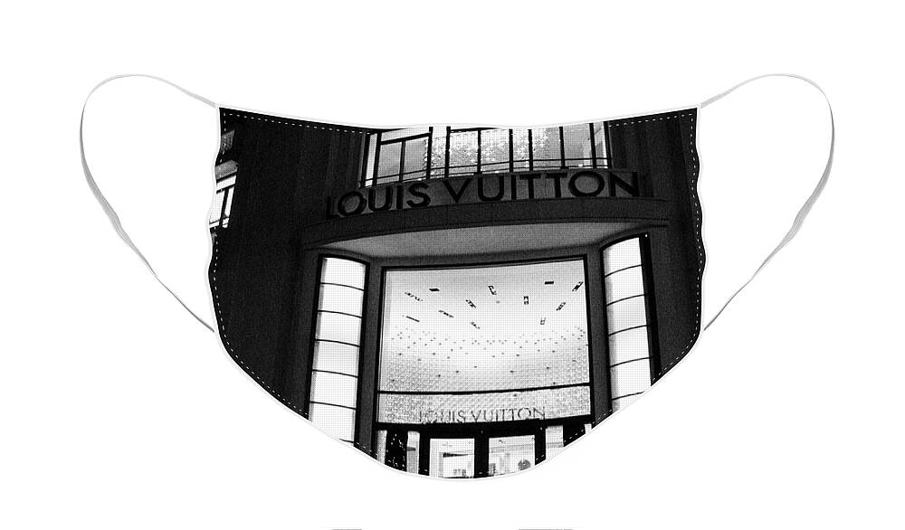 Paris Louis Vuitton Boutique - Louis Vuitton Paris Black and White Art Deco Face Mask for Sale ...