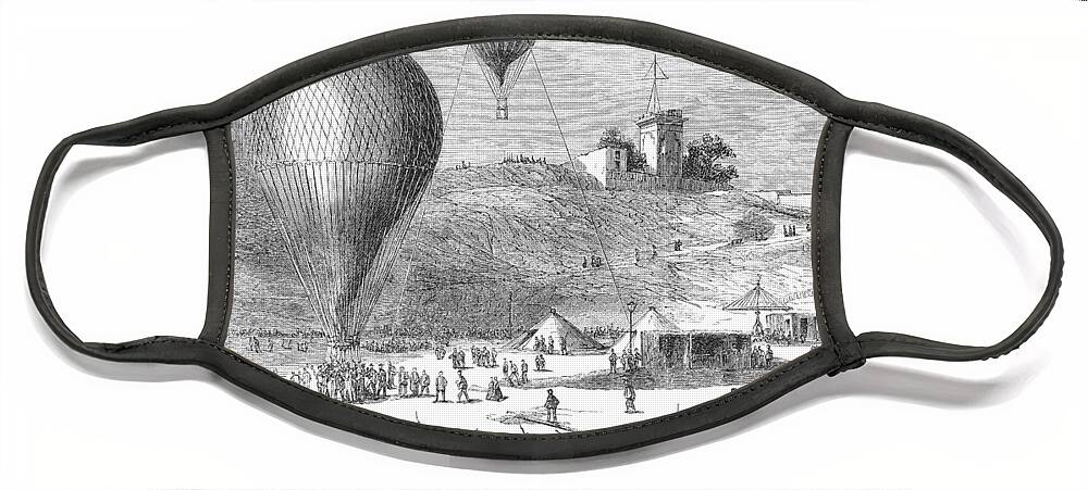 1870 Face Mask featuring the photograph Paris: Post-balloon, 1870 by Granger