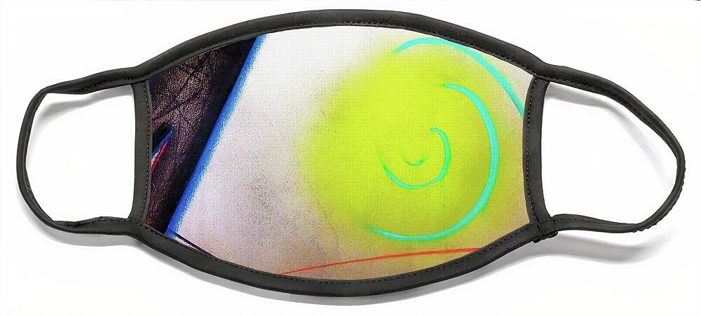 A Bright Face Mask featuring the painting Particle Track Study Eleven by Scott Wallin