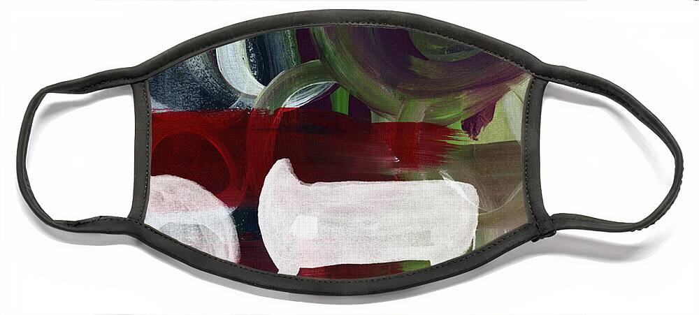 Hebrew Face Mask featuring the painting Passages 2- Abstract art by Linda Woods by Linda Woods