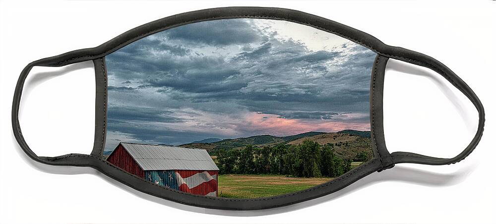 Patriotic Face Mask featuring the photograph Patriotic by Erika Fawcett