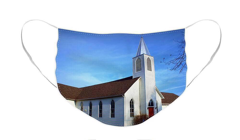 Church Face Mask featuring the photograph Peace Church by Cricket Hackmann