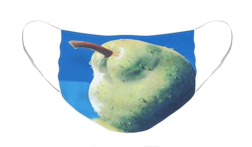 Pear Face Mask featuring the painting Pear by Emily Page