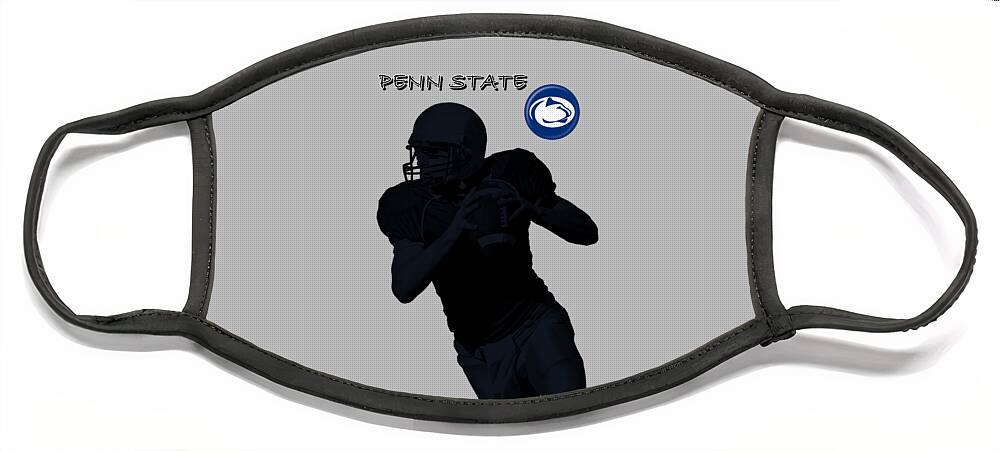 Football Face Mask featuring the digital art Penn State Football by David Dehner