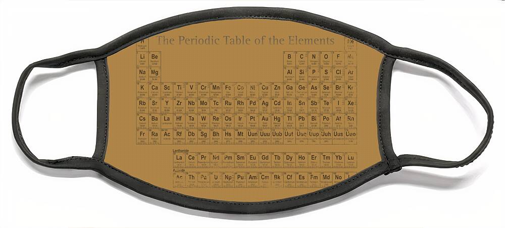 Periodic Face Mask featuring the mixed media Periodic Table of the Elements by Design Turnpike
