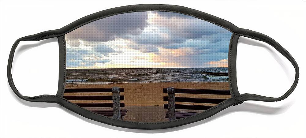 Lake Ontario Face Mask featuring the photograph Perspectives, Looking Forward, Looking Back by Dani McEvoy