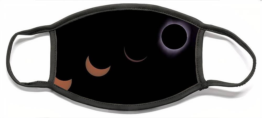 Solar Eclipse Face Mask featuring the photograph Phases by Ivan Franklin