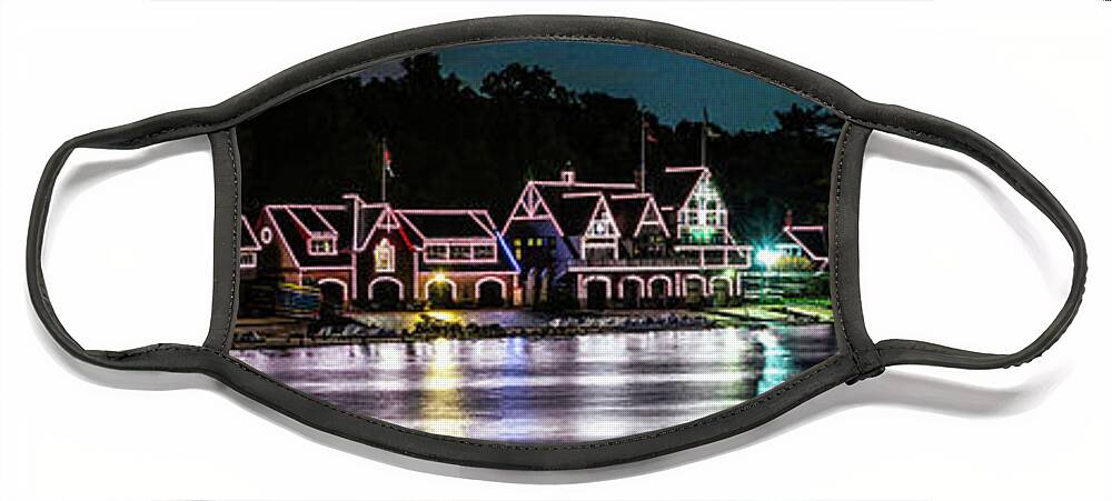 Boathouse Row Face Mask featuring the photograph Philladelphia Boathouse Row by Nick Zelinsky Jr