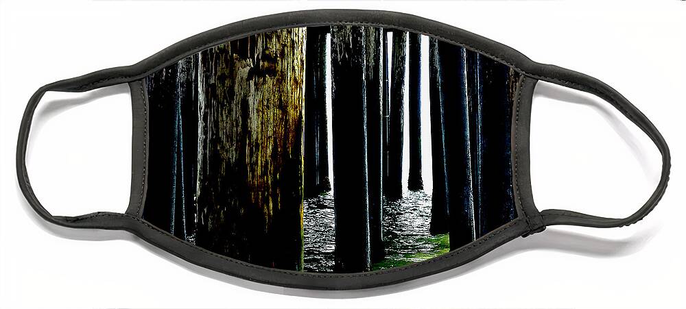 Piling Face Mask featuring the photograph Pilings by Eddy Mann