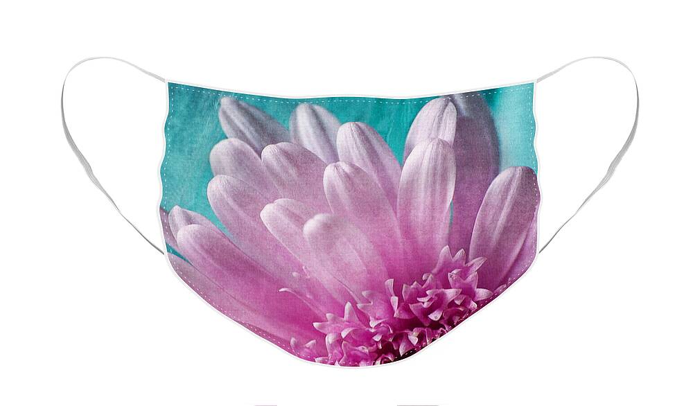 Floral Face Mask featuring the photograph Pink And Aqua by Dale Kincaid