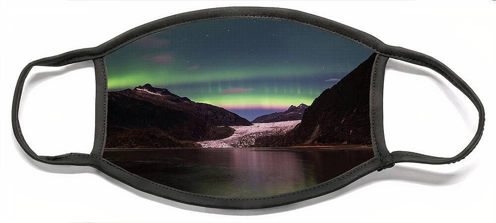 Northern Lights Face Mask featuring the photograph Pink Rainbow by David Kirby