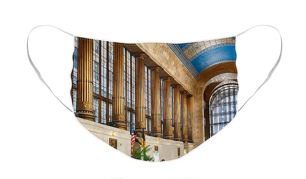 Pittsburgh City County Building Main Hall Face Mask featuring the photograph Pittsburgh City County Building Main Hall by Amy Cicconi