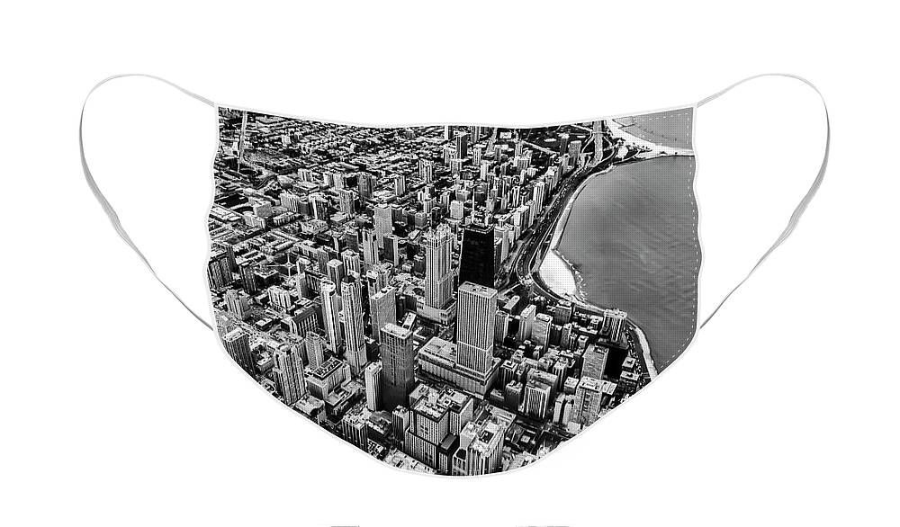Chicago Face Mask featuring the photograph Plane view of Chicago by Sven Brogren