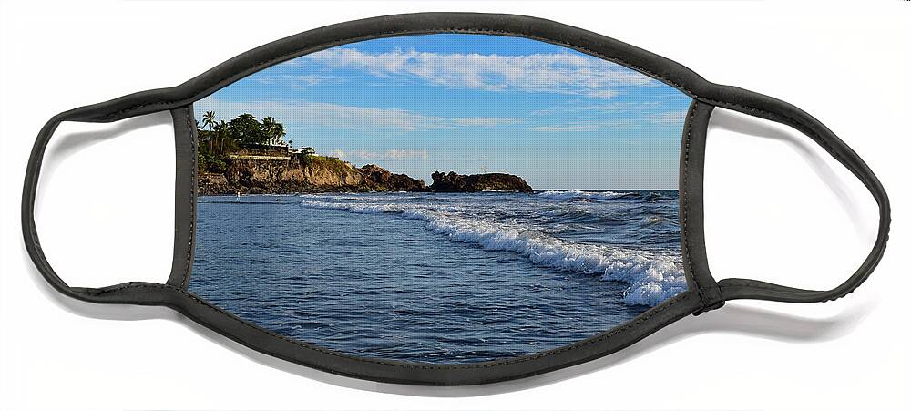 Beach Face Mask featuring the photograph Poneloya Beach Before Sunset by Nicole Lloyd