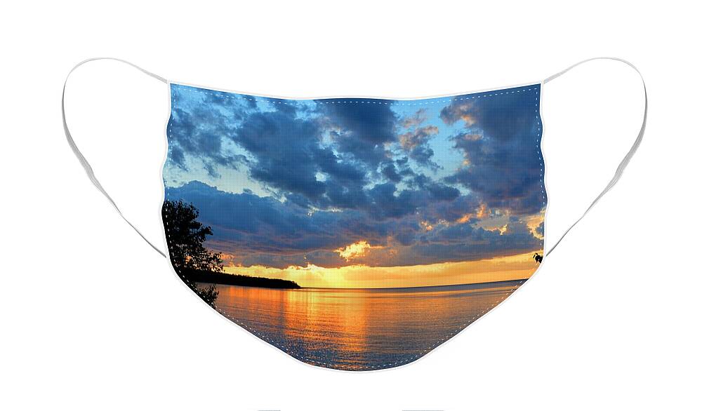 Sunset Face Mask featuring the photograph Porcupine Mountains Sunset by Keith Stokes
