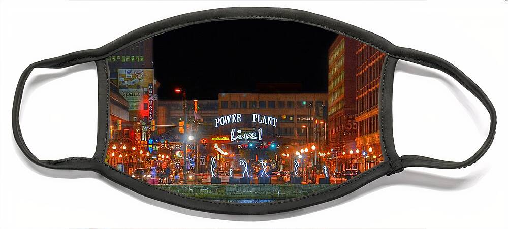 Power Plant Live Face Mask featuring the photograph Power Plant Live in Baltimore by Marianna Mills