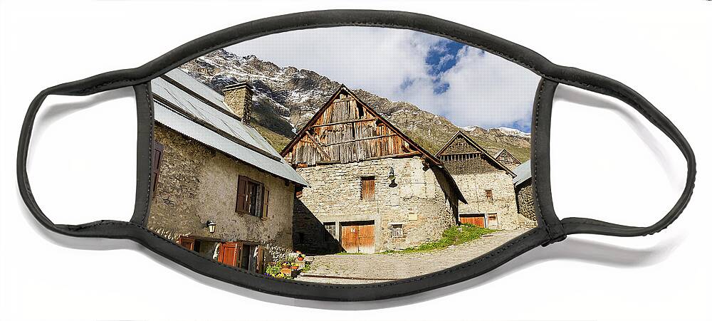 Village Face Mask featuring the photograph Prapic - French Alps by Paul MAURICE