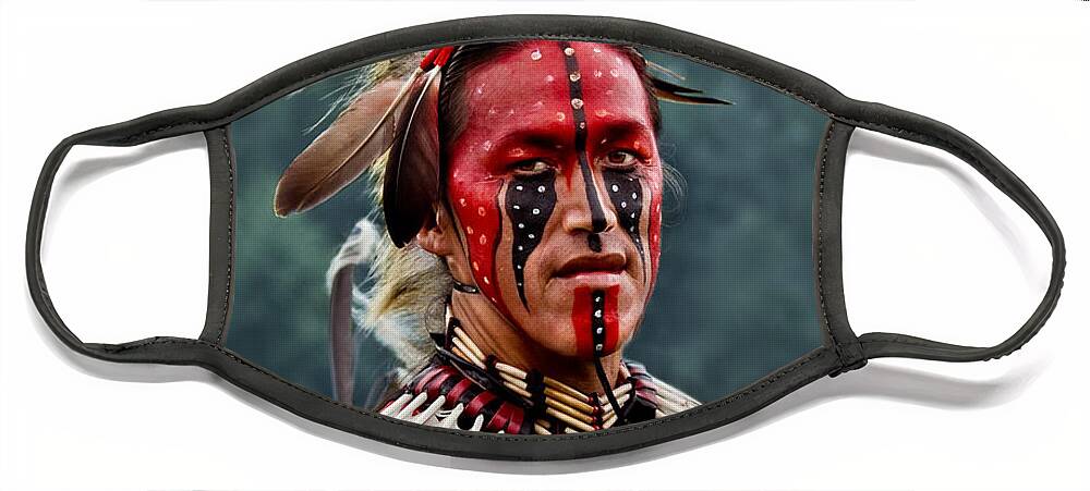 Native American Face Mask featuring the photograph Pride by Maggie Terlecki