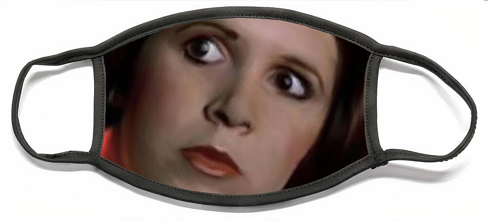Star Wars Face Mask featuring the painting Princess Leia by Jack Bunds