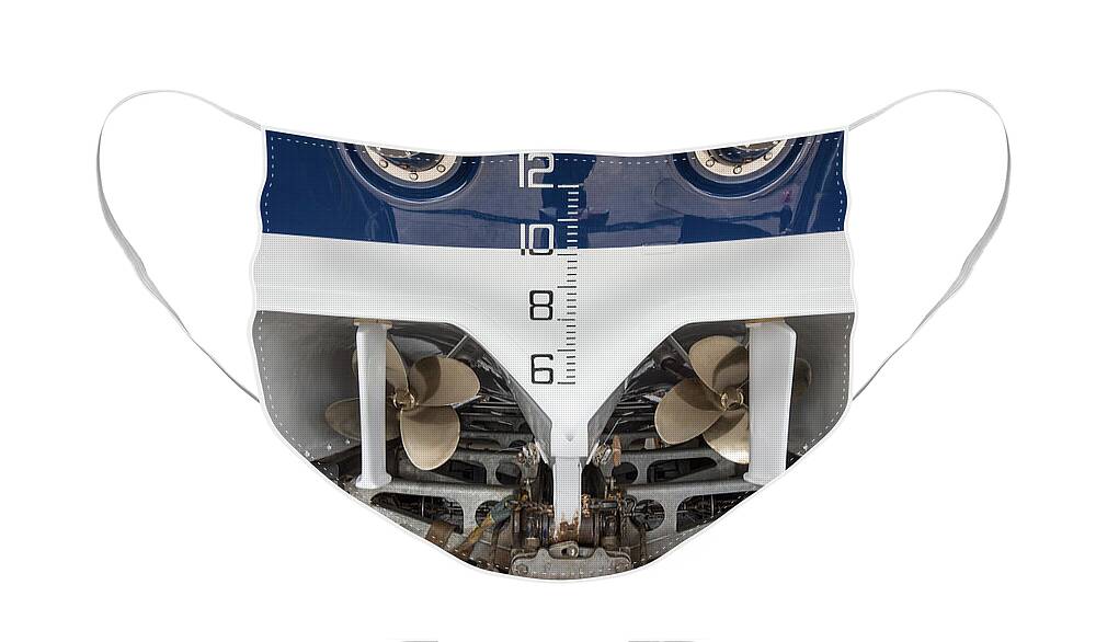 Rnli Face Mask featuring the photograph Propellers of a Lifeboat by Roy Pedersen
