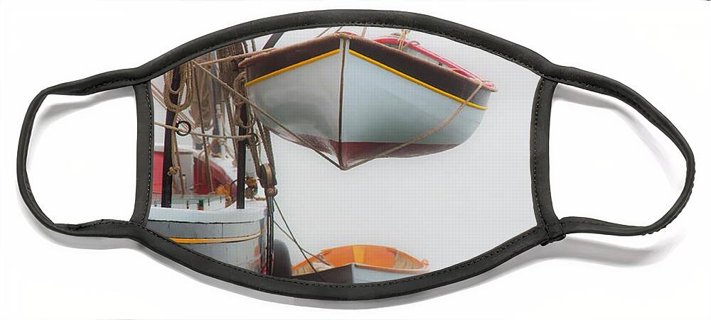 Lifeboat Face Mask featuring the photograph Puffinlifeboat by Jeff Cooper