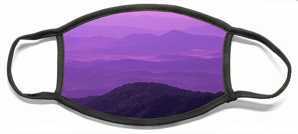 Asheville Face Mask featuring the photograph Purple Mountains by Joye Ardyn Durham