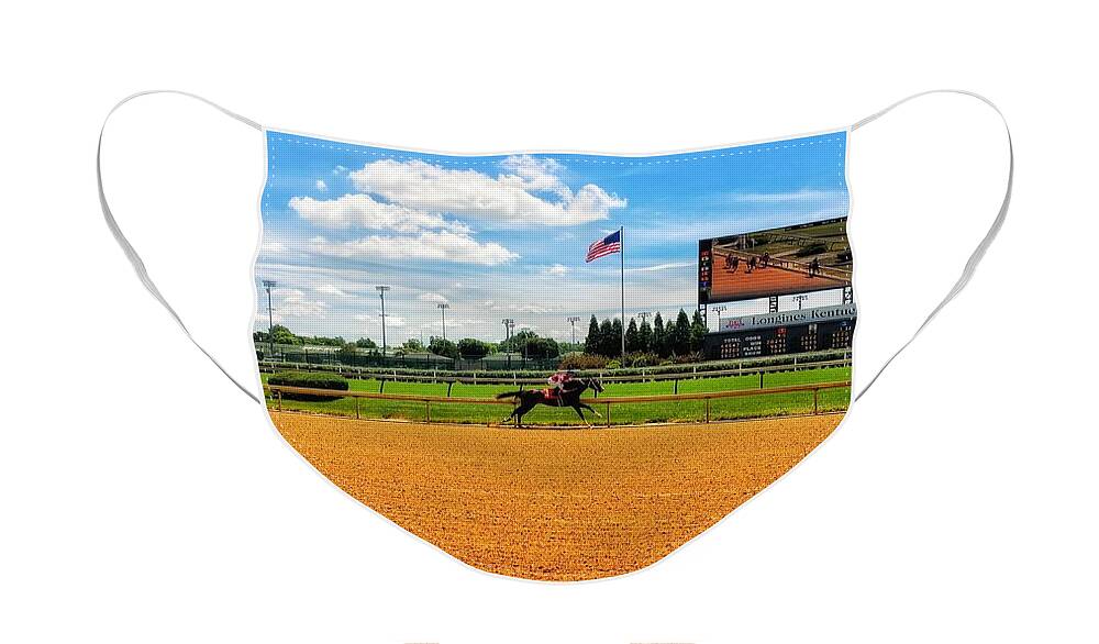 Horse Racing Face Mask featuring the photograph Race Day by Joseph Caban