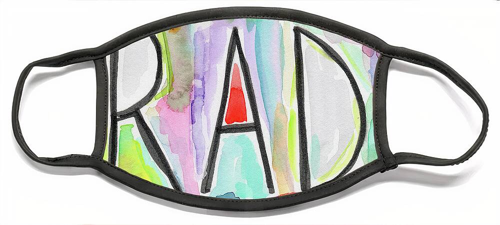Rad Face Mask featuring the painting Rad- Art by Linda Woods by Linda Woods
