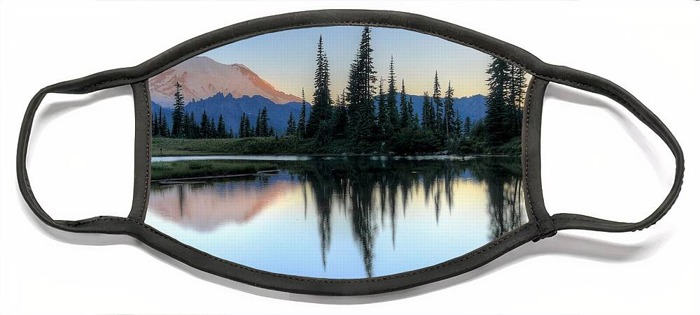 Mt Rainier Face Mask featuring the photograph Rainier from Tipsoo by Peter Mooyman