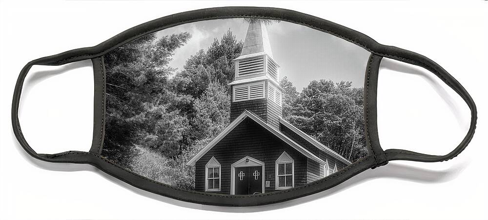 Buildings Face Mask featuring the photograph Raquette Lake Chapel by Guy Whiteley