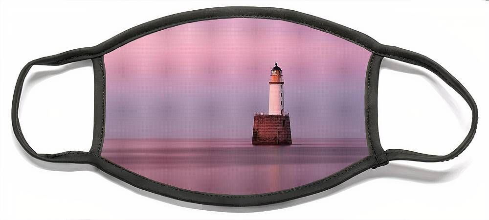 Rattray Head Face Mask featuring the photograph Rattray Head Lighthouse at Sunset - Pink Sunset by Maria Gaellman